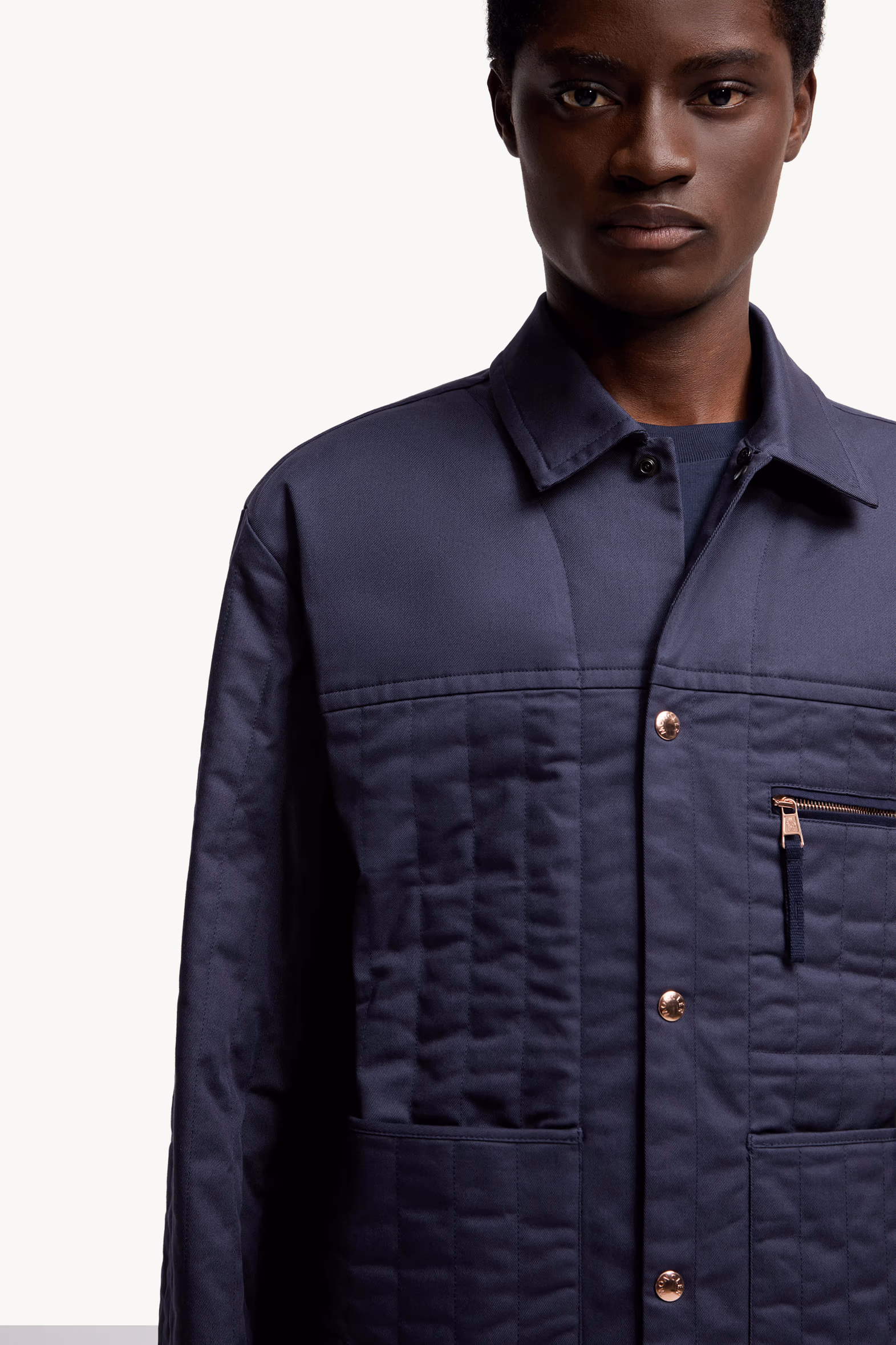 Moncler x Gilga Farm Designed by Donald Glover Kishus Padded Shirt Jacket Men Navy Blue Moncler 6